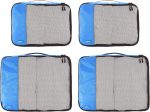 Basics 4 Piece Packing Travel Organizer Cubes Set - Medium, Sky Blue - Image 2